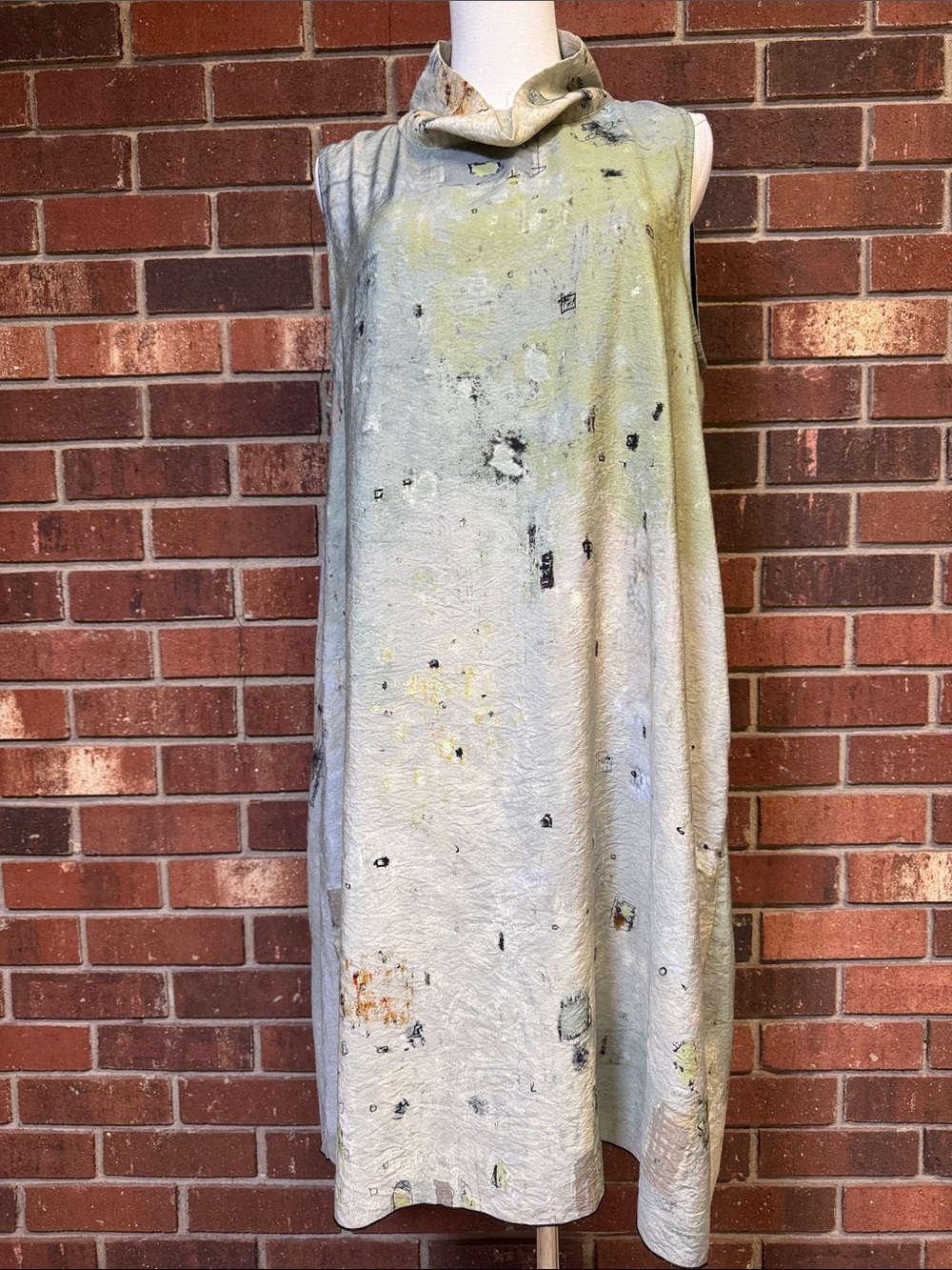 3 Potato Art To Wear Sleeveless Pioggia Shift Dress Size M/L
